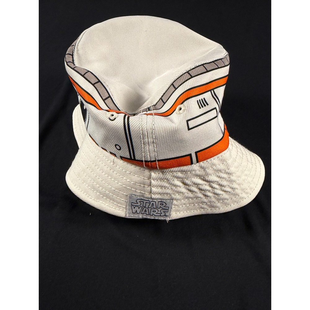 Star Wars BB-8 Droid Kids Bucket Hat White Orange Lucasfilm OS Disneycore Sunhat